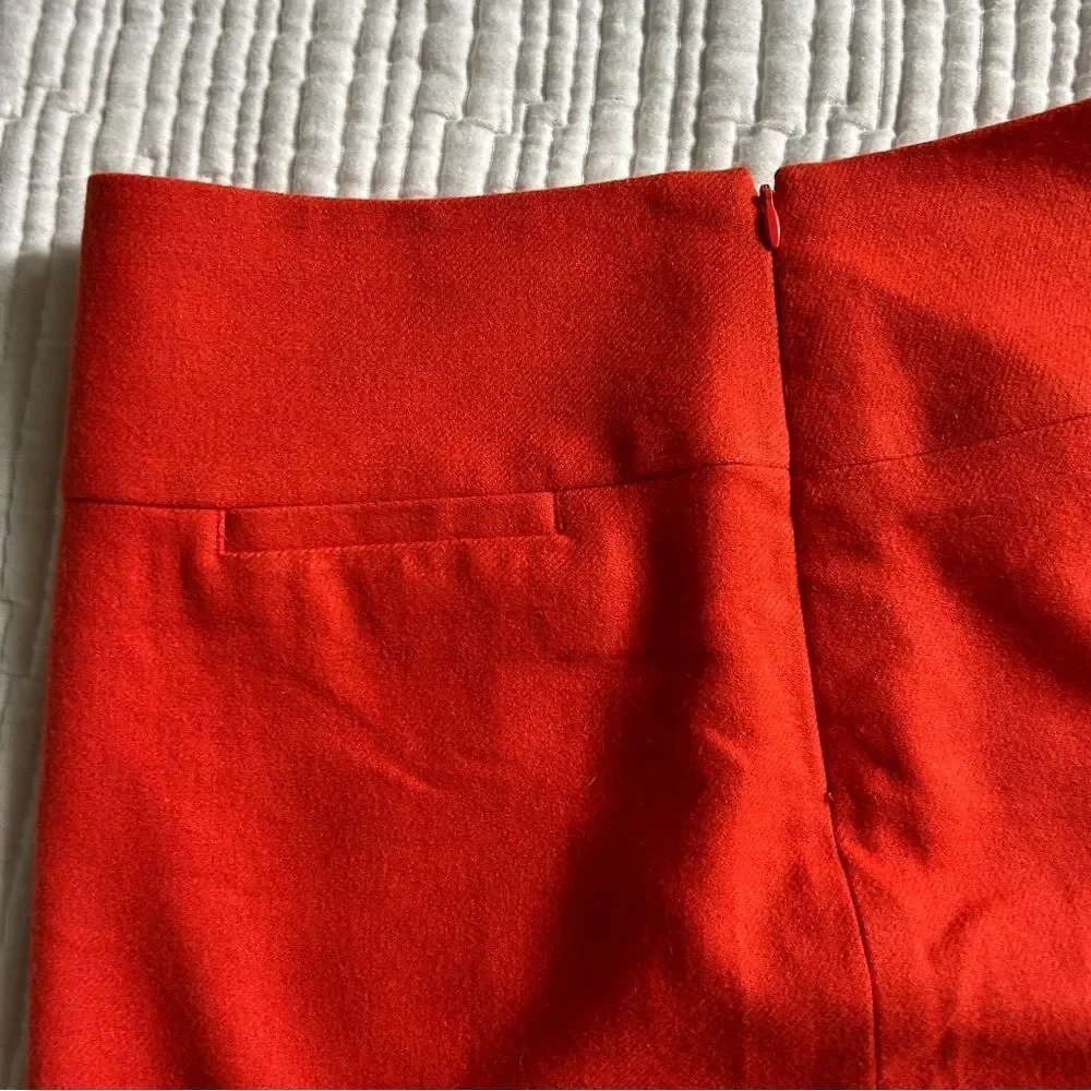 GAP Women’s Orange Wool Lined Zip Up Mini Skirt Size 4 - Picture 14 of 14
